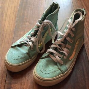 Teal Vans High Top for girls